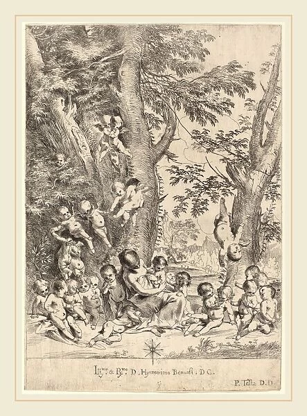 Pietro Testa (Italian, 1612-1650), Young Woman, Surrounded by Cupids, etching