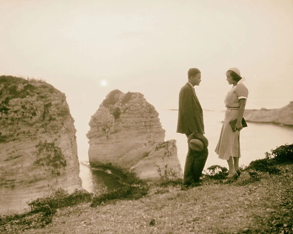 Pigeon Rocks Beirut Lebanon 1925