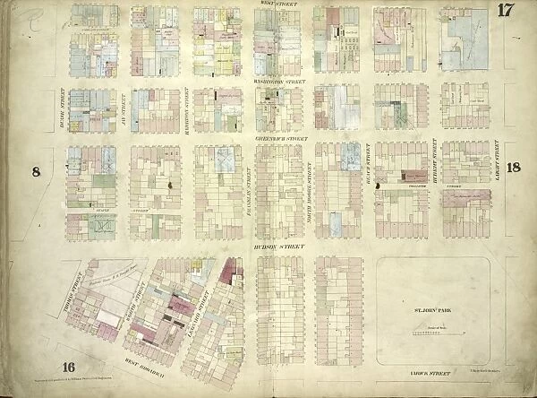 Plate 17: Map bounded by West Street, Laight Street, Varick Street, West Broadway