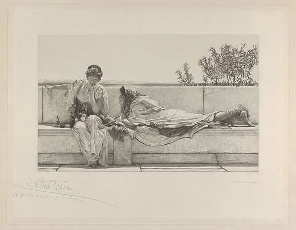 Pleading 1878 Etching chine colle laid down