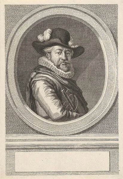 Portrait of Albert Coenraads Burgh, Jacob Houbraken, Paulus Moreelse, Hendrik Pothoven