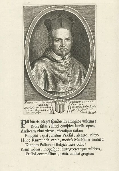 Portrait of Andreas Cruesen, Jacob Pitau, Joannes Meyssens, 1654 - 1661