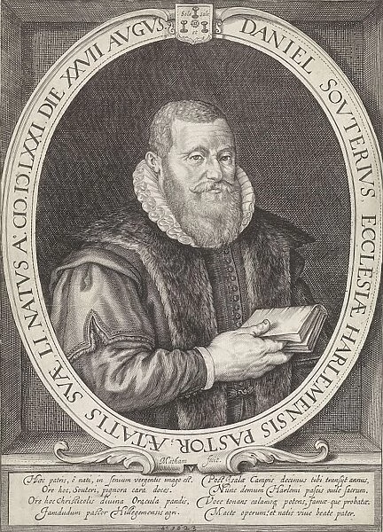 Portrait of Daniel Souterius, print maker: Jacob Matham, 1623