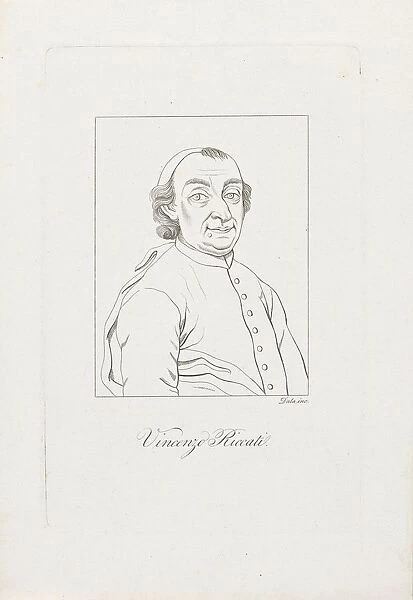 Portrait mathematician Vincenzo Riccati historical persons