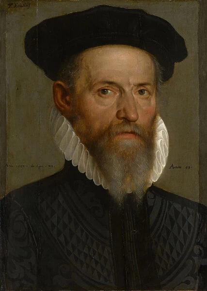 Portrait Thomas Erastus 1582 oil fir wood 39. 4 x 27. 7 cm