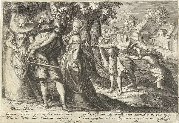 Poverty follows Wealth, Gillis van Breen, Cornelius Schonaeus, 1595 - 1605