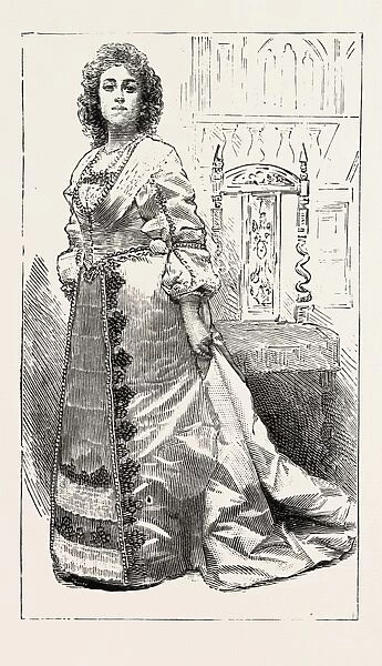 QUEEN HENRIETTA MARIA, Miss Kate Behnke, engraving 1890, UK, U. K. Britain, British