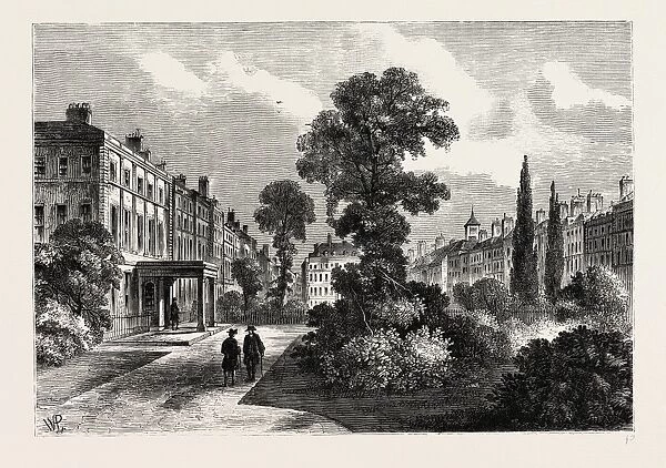 QUEEN SQUARE, 1810, London, UK, 19th century engraving