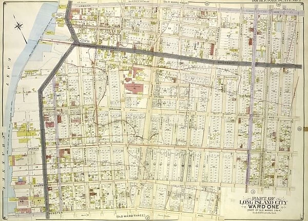 Queens, Vol. 2, Double Page No. 7; Part of Long Island City Ward One Part of Old