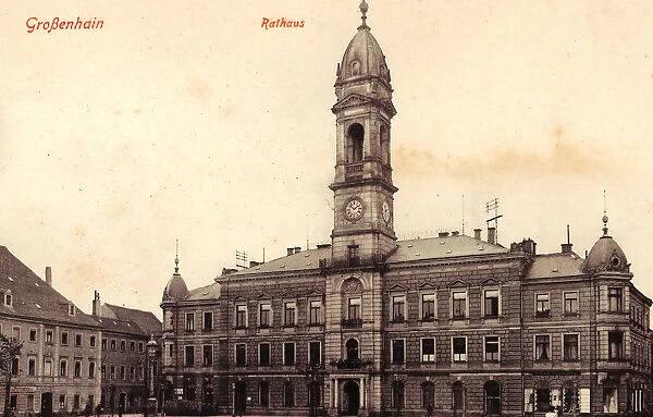 Rathaus GroBenhain 1912 Landkreis MeiBen