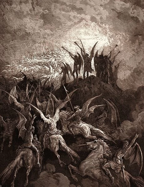 The Rebel Angels Summoned to the Conclave, by Gustave Dore. Dore, 1832 - 1883, French