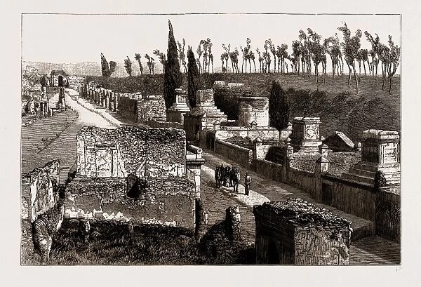 Recent Excavations at Pompeii, Italy, 1886: the Street of Tombs
