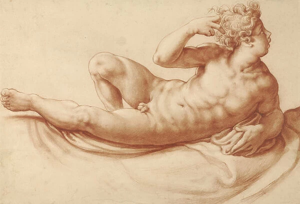 Reclining Male Nude Francesco Salviati Italian