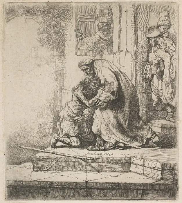 Framed Print : Return of the Prodigal Son Etching Print 1636 Artokoloro Framed Print : Return of the Prodigal Son Etching Print 1636 Artokoloro