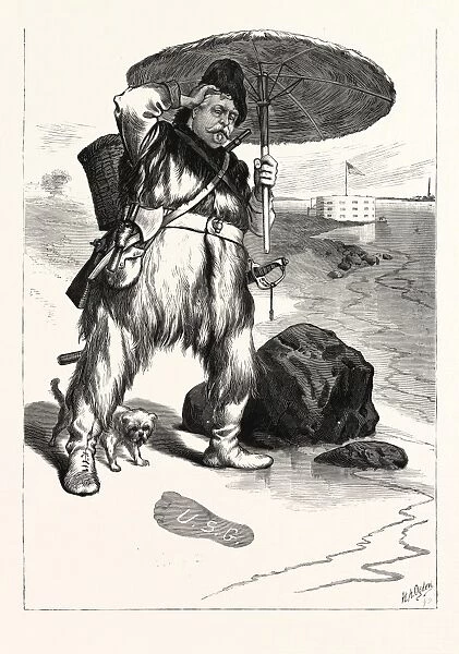 Robinson Crusoe Hancock, Abandoned on Governors Island, Discovers the Print