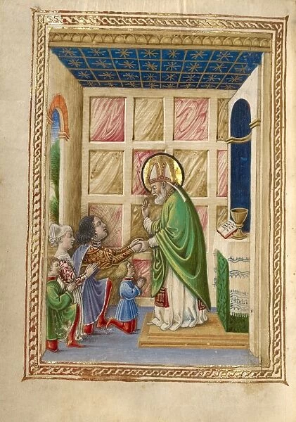 Saint Bellinus Celebrating Mass