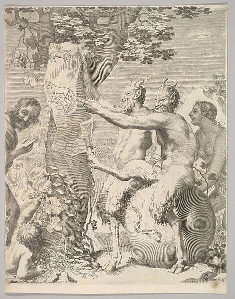Satyrs 1645 Engraving third state three BN plate