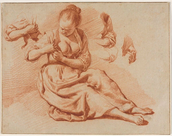 Seated Woman Searching Fleas 1671 Adriaen van de Velde