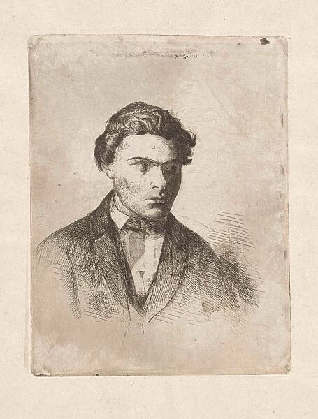 Self Portrait of Frederik Hendrik Weissenbruch, 1843-1887, print maker: Frederik