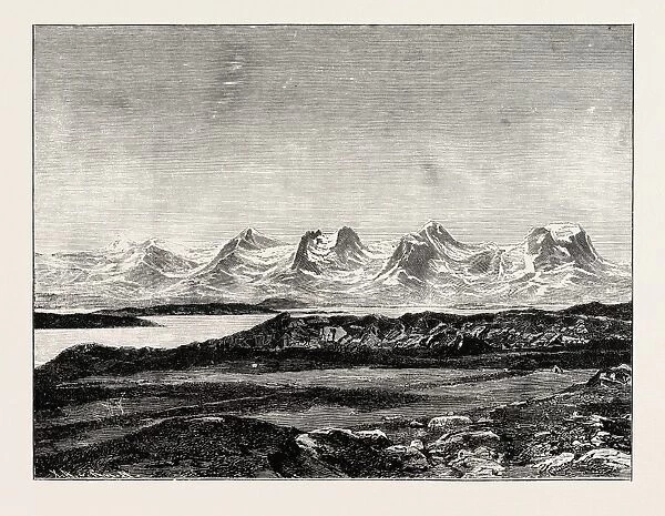 THE SEVEN SISTERS. De syv sostre (Seven Sisters), a mountain formation in Helgeland