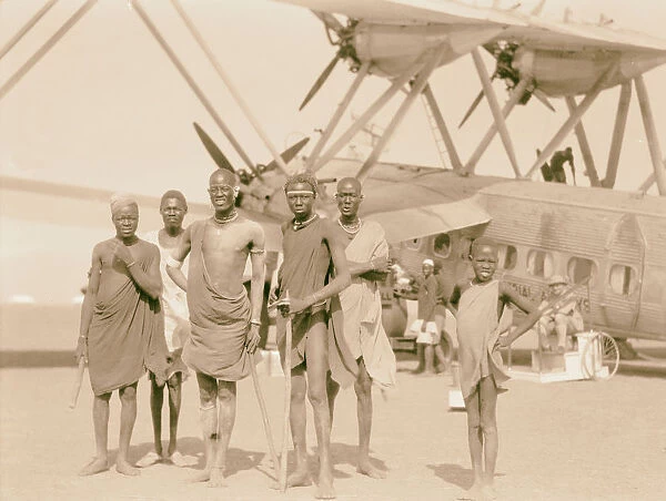 Sudan Malakal Shiluks plane background 1936 Malakāl