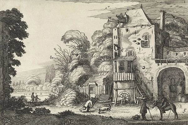 Tavern in a landscape, Jan van de Velde (II), 1616
