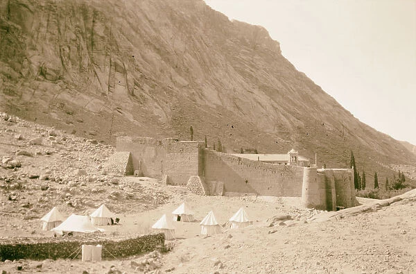 Tents outside St Catherine Monastery Sinai 1925