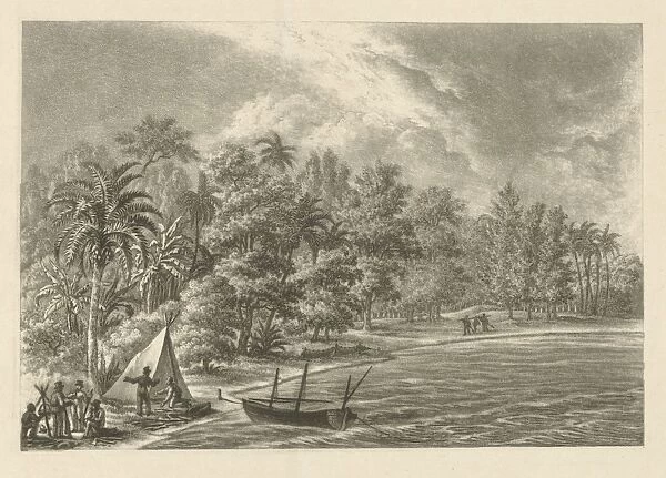 Tropical landscape, Francois Joseph Pfeiffer (II), 1793 - 1835