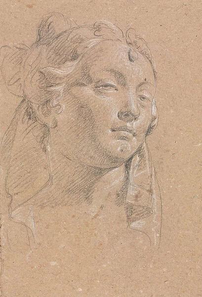 Verona Sketchbook Head woman page 58 1760 Francesco Lorenzi