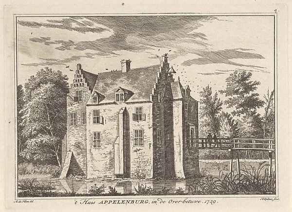 View of House Appelenburg, print maker: Hendrik Spilman, A. de Haan, 1737 - 1740