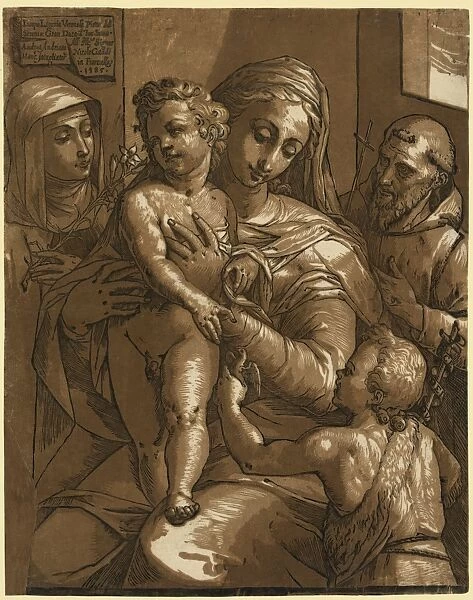 The Virgin, Child, and saints, Andreani, Andrea, approximately 1560-1623