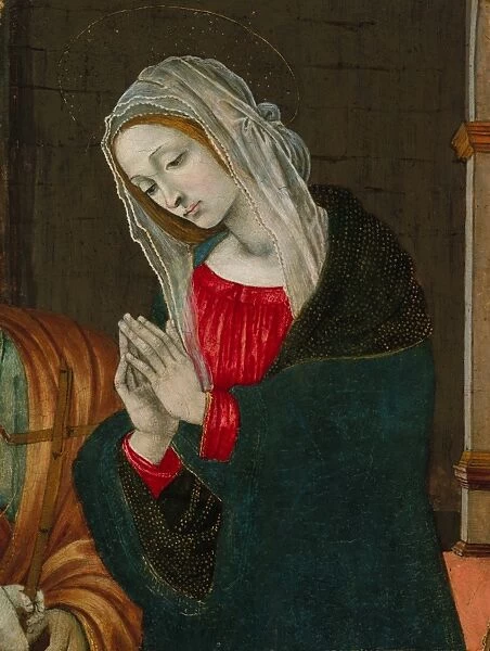 Virgin Nativity ca 1500 Tempera gold wood 12 3  /  4 x 9 3  /  4