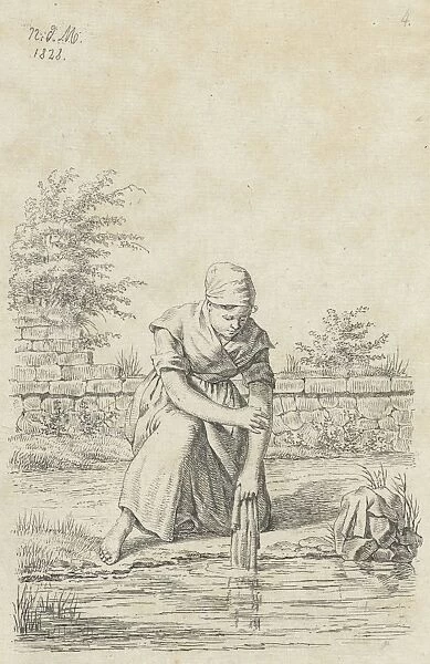 Waxing woman from Hainaut, Anthonie Willem Hendrik Nolthenius de Man, 1828