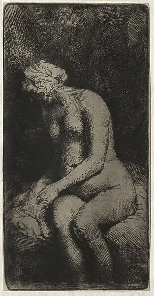 Woman Bathing Feet Brook 1658 Rembrandt van Rijn
