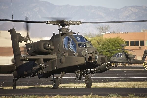AH-64D Apache Longbow taxiing out to the launch pad