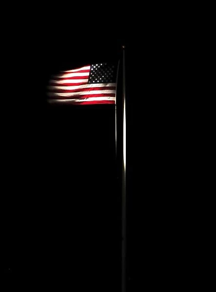 The American flag flies over Naval Station Guantanamo Bay, Cuba