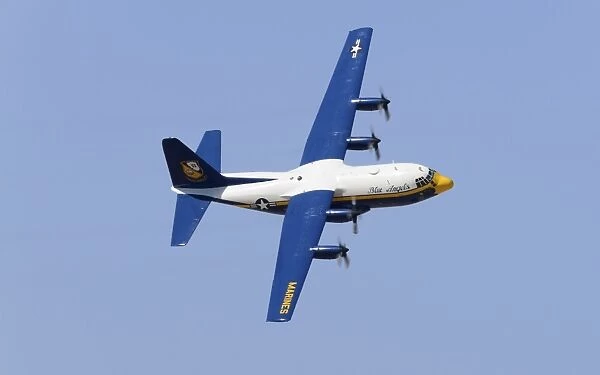 A C-130 Hercules of the Blue Angels flight demonstration squadron