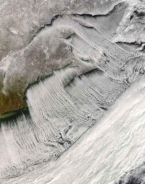 Cloud streets off New England and the Maritimes