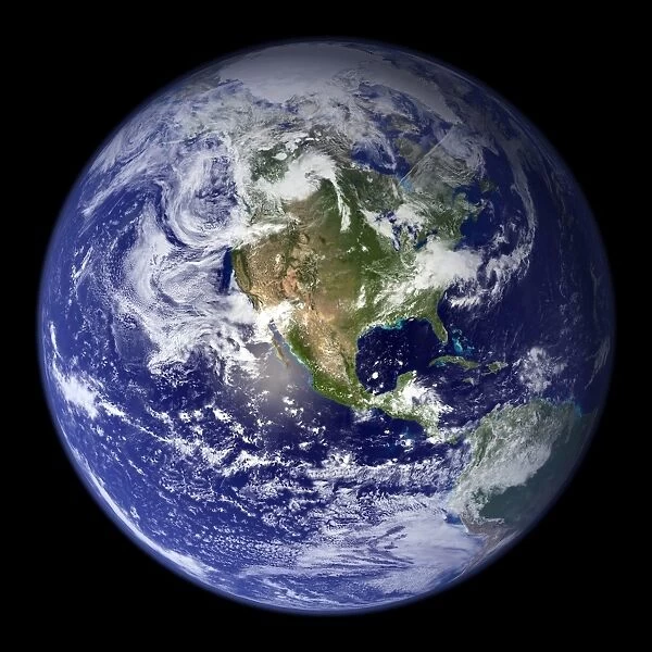 Earth showing the western hemisphere