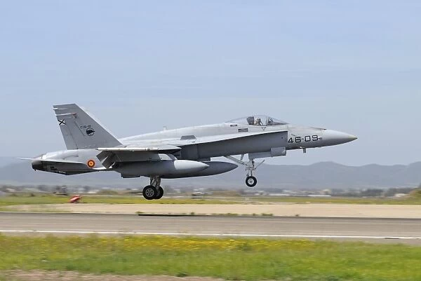 EF-18M Hornet from the Spanish Air Force landing