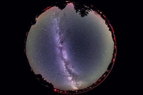 Fish-eye lens view of the summer Milky Way