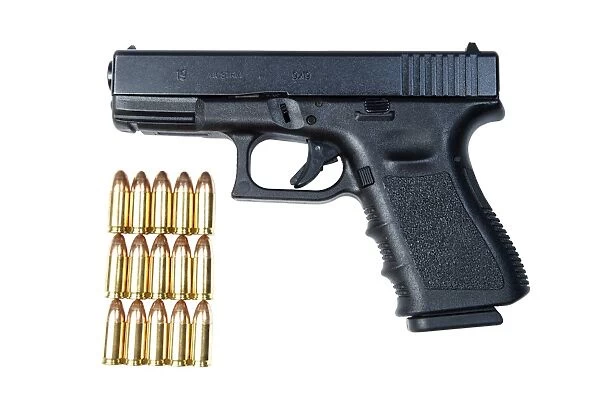 Glock Model 19 handgun with 9mm ammunition