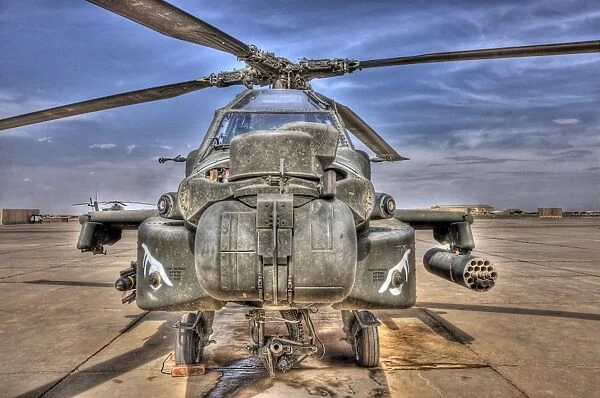 High dynamic range image of an AH-64D Apache Longbow helicopter