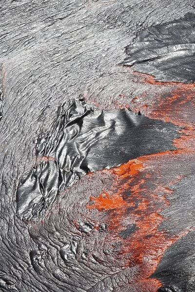 Lava flowing out of active lava lake, Erta Ale volcano, Danakil Depression, Ethiopia