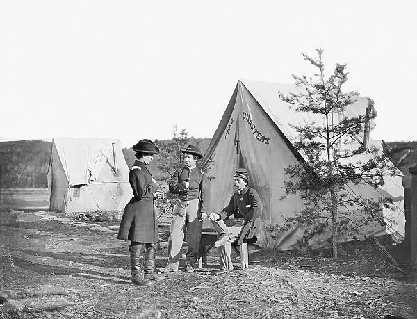 Lieutenant Colonel Michael C. Murphy and Officers at their encampment