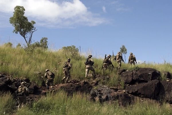 Marines patrol the Australian outback
