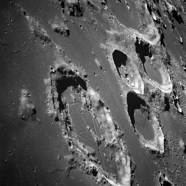 Oblique view of the lunar surface