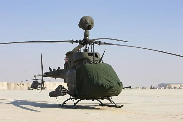 An OH-58D Kiowa Warrior helicopter