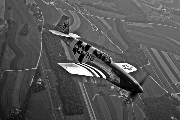 A P-51C Mustang in flight