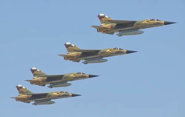 Royal Moroccan Air Force Mirage F1 planes flying above Morocco